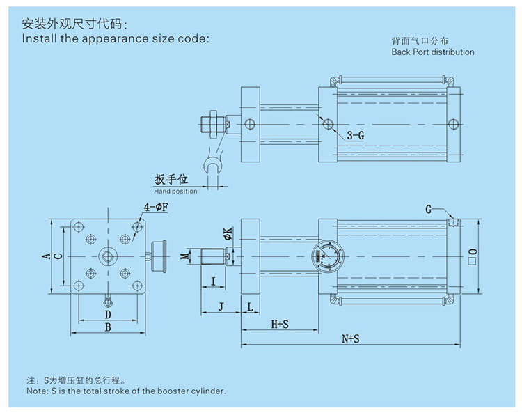JRG複合式迷你型氣液增壓（yā）缸設計圖